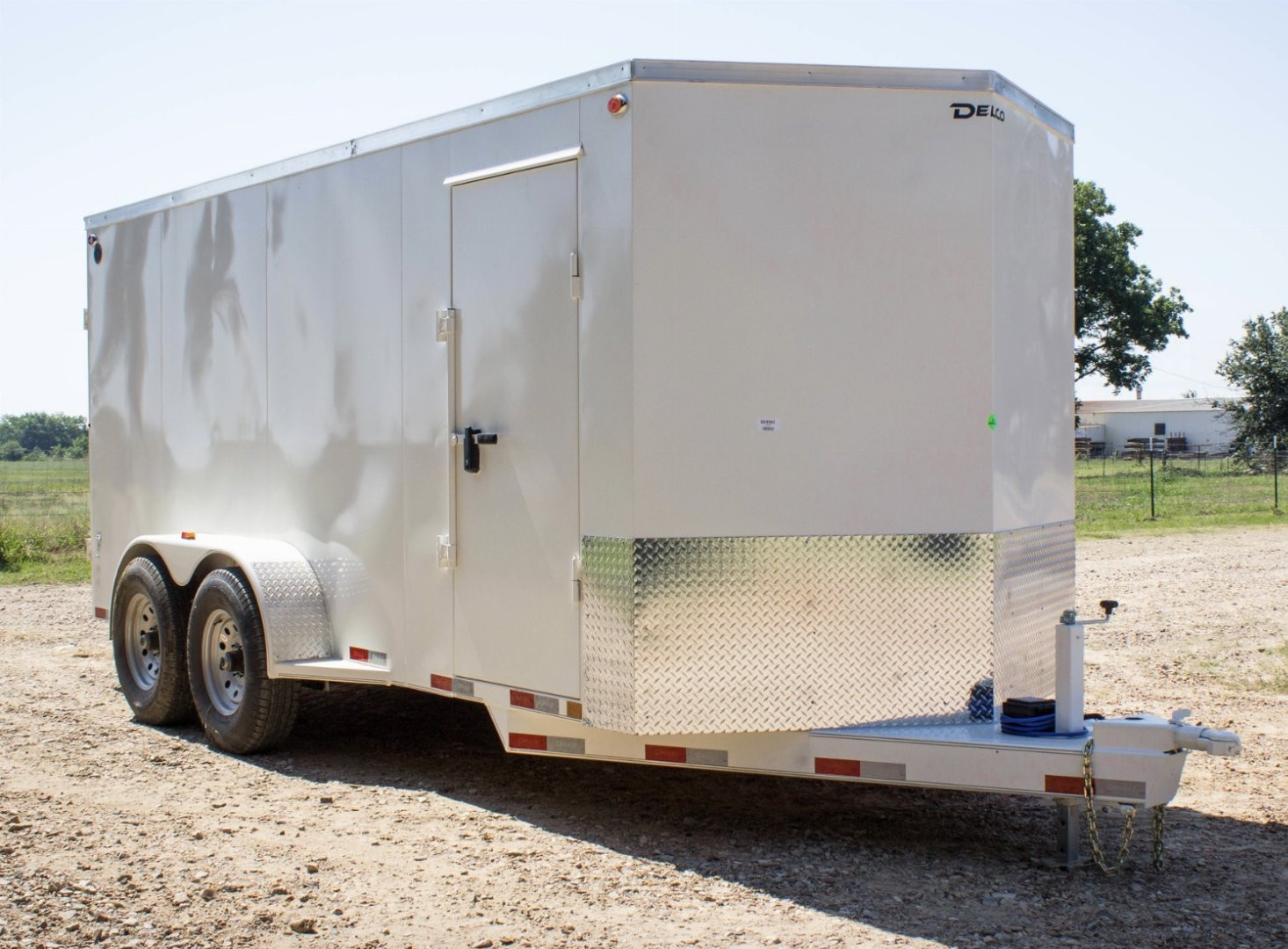 New DELCO Steel Cargo 7 x 16 Ramp door Cargo / Enclosed Trailer 12K Rated