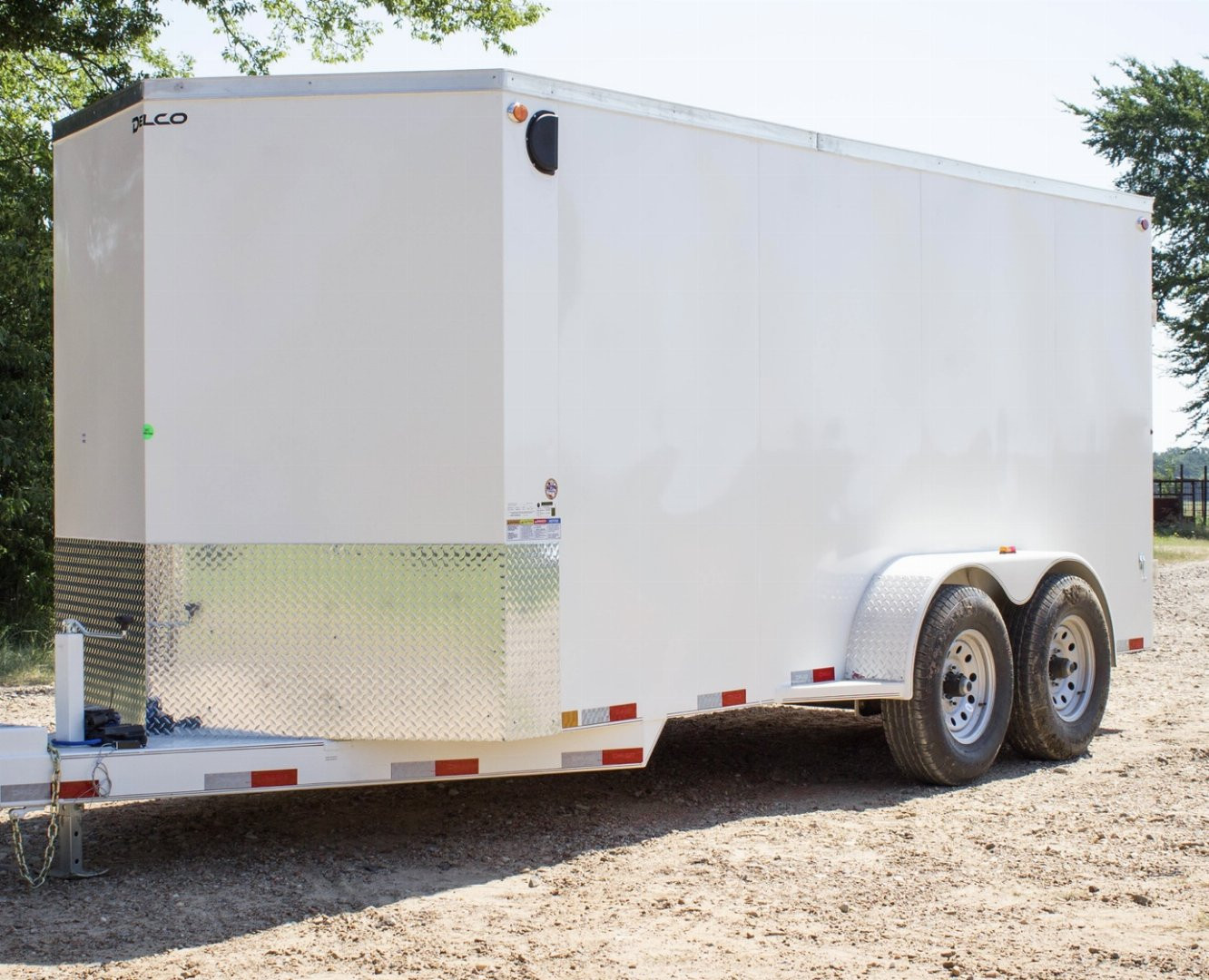 New DELCO Steel Cargo 7 x 16 Ramp door Cargo / Enclosed Trailer 12K Rated