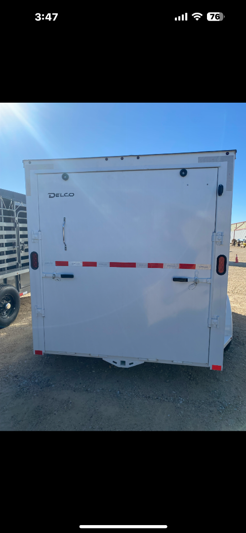 New DELCO Steel Cargo 7 x 16 Ramp door Cargo / Enclosed Trailer 12K Rated