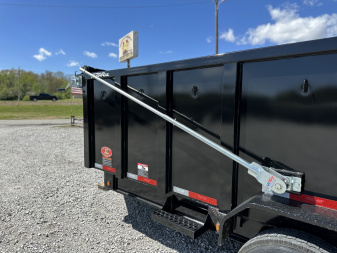 New Top Hat Trailers DPX140-16x83 w/ 4' Tall Sides and Hyd. Jack & Long Arm Tarp Dump Trailer