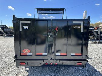 New Top Hat Trailers DPX140-16x83 w/ 4' Tall Sides and Hyd. Jack & Long Arm Tarp Dump Trailer