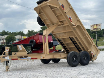 New Top Hat Trailers DPX140 83x 14 Dump Trailer TAN