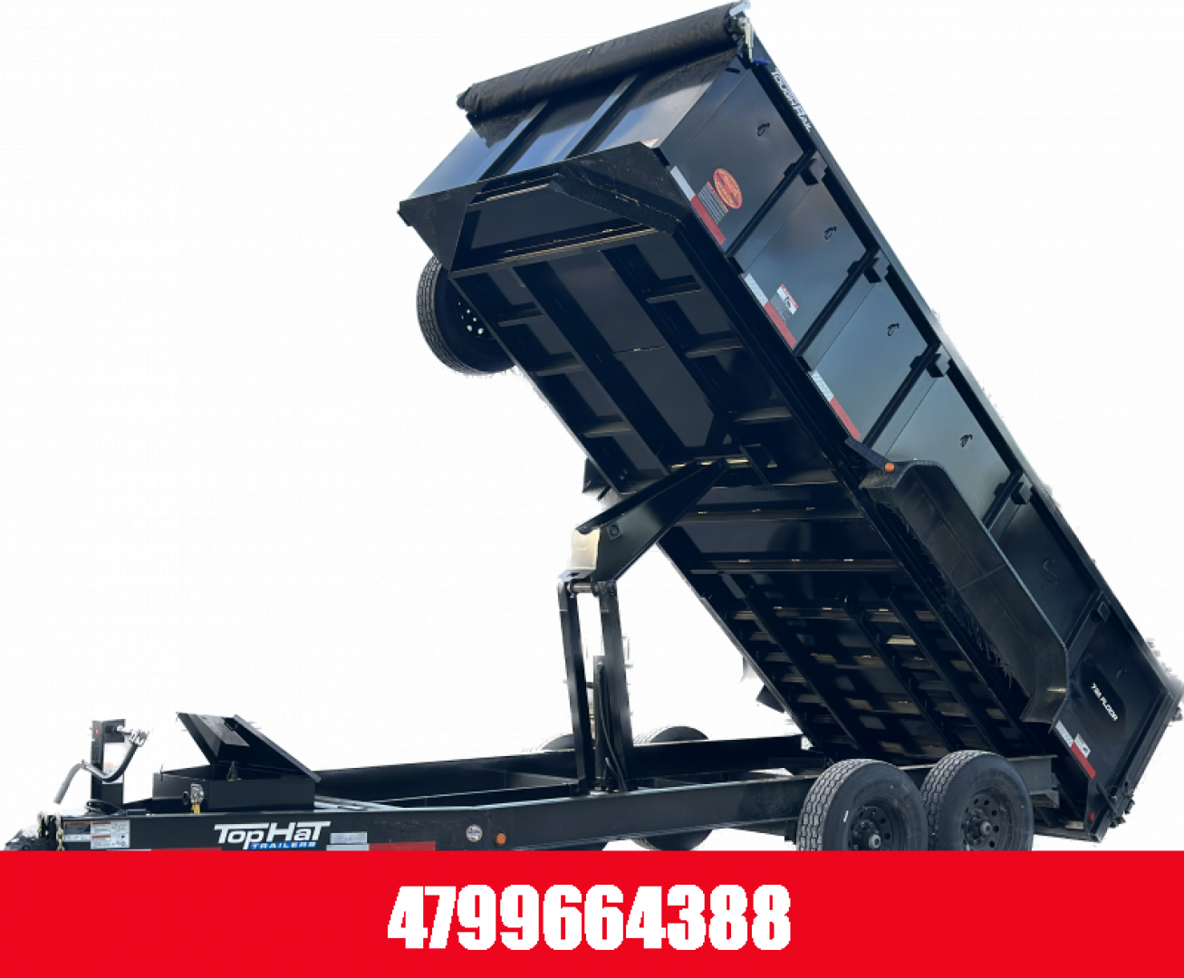 New TOP HAT TRAILERS DPX140-16FT (3FT SIDES) 7GA FLOOR/ 14PLY Dump Trailer