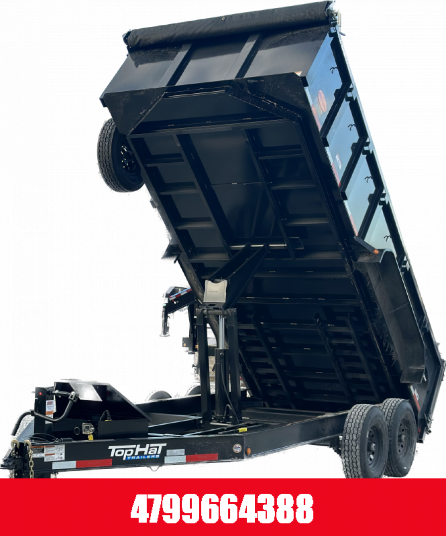 New TOP HAT TRAILERS DPX140-16FT (3FT SIDES) 7GA FLOOR/ 14PLY Dump Trailer