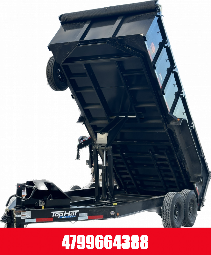 New TOP HAT TRAILERS DPX140-16FT (3FT SIDES) 7GA FLOOR/ 14PLY Dump Trailer