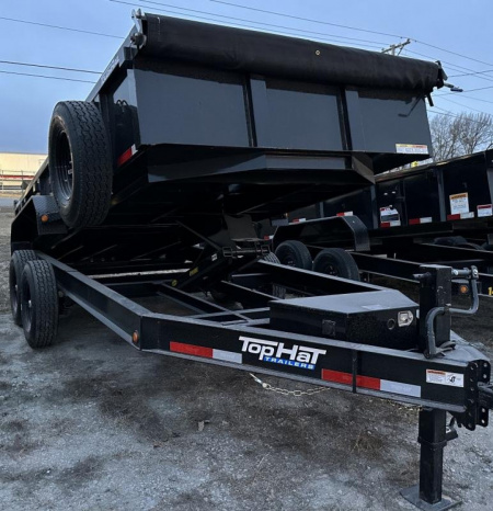 New Top Hat Trailers 7x14 DPX 140 Dump Trailer w/ 7 Gauge Floor