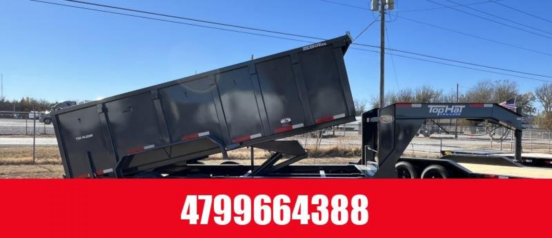 New Top Hat 7x14 GNDPX 140 Dump Trailer w/ 7 Ga Floor ( 4ft Sides)