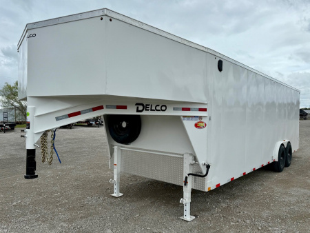 New 2025 Delco Trailers 24' All Steel Gooseneck Cargo / Enclosed Trailer