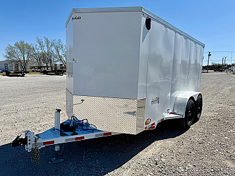 New 2025 Delco Trailers E714-12K All Steel Enclosed Trailer w/ Barn Doors