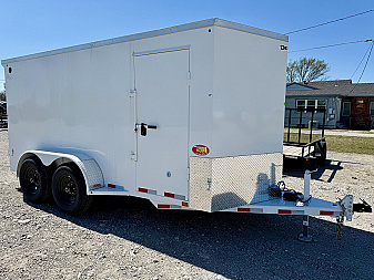 New 2025 Delco Trailers E714-12K All Steel Enclosed Trailer w/ Barn Doors