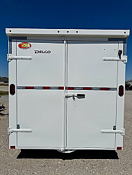 New 2025 Delco Trailers E714-12K All Steel Enclosed Trailer w/ Barn Doors
