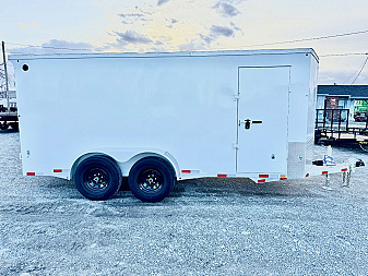 New 2025 Delco Trailers E716-12K All Steel Enclosed Trailer w/ Barn Doors