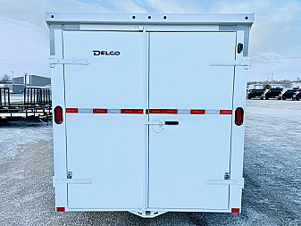 New 2025 Delco Trailers E716-12K All Steel Enclosed Trailer w/ Barn Doors