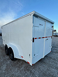 New 2025 Delco Trailers E716-12K All Steel Enclosed Trailer w/ Barn Doors