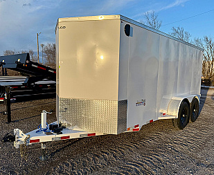New 2025 Delco Trailers E716-12K All Steel Enclosed Trailer w/ Barn Doors