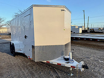 New 2025 Delco Trailers E716-12K All Steel Enclosed Trailer w/ Barn Doors
