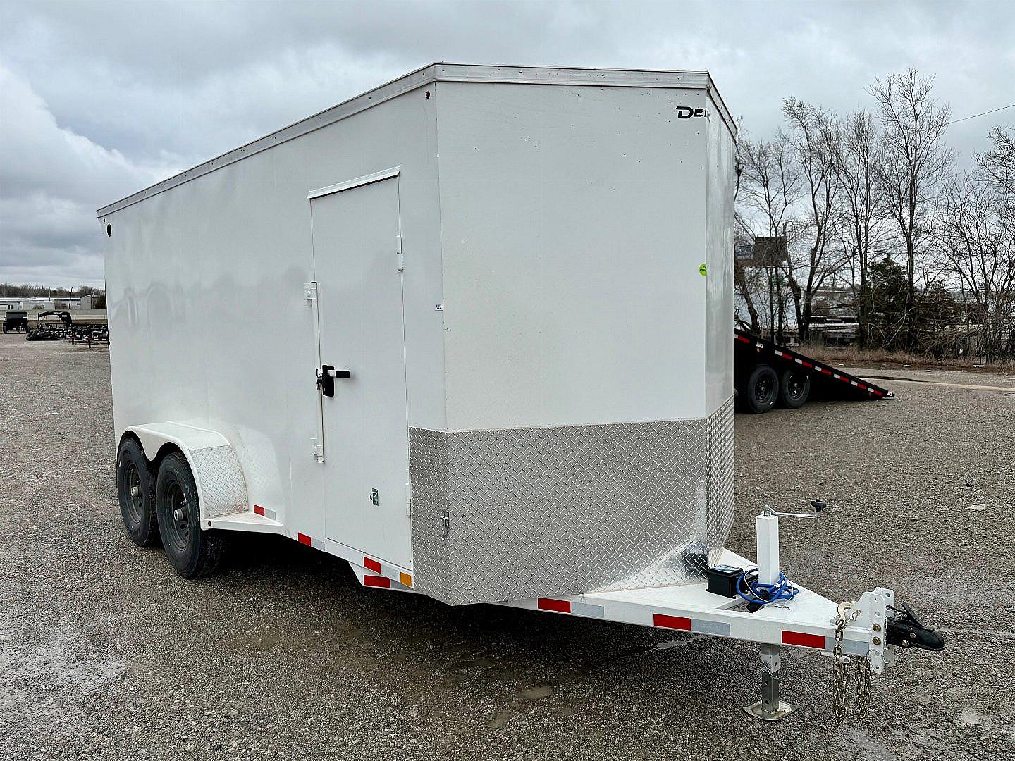 New 2025 Delco Trailers E716-14K All Steel Enclosed Trailer w/ Ramp Door