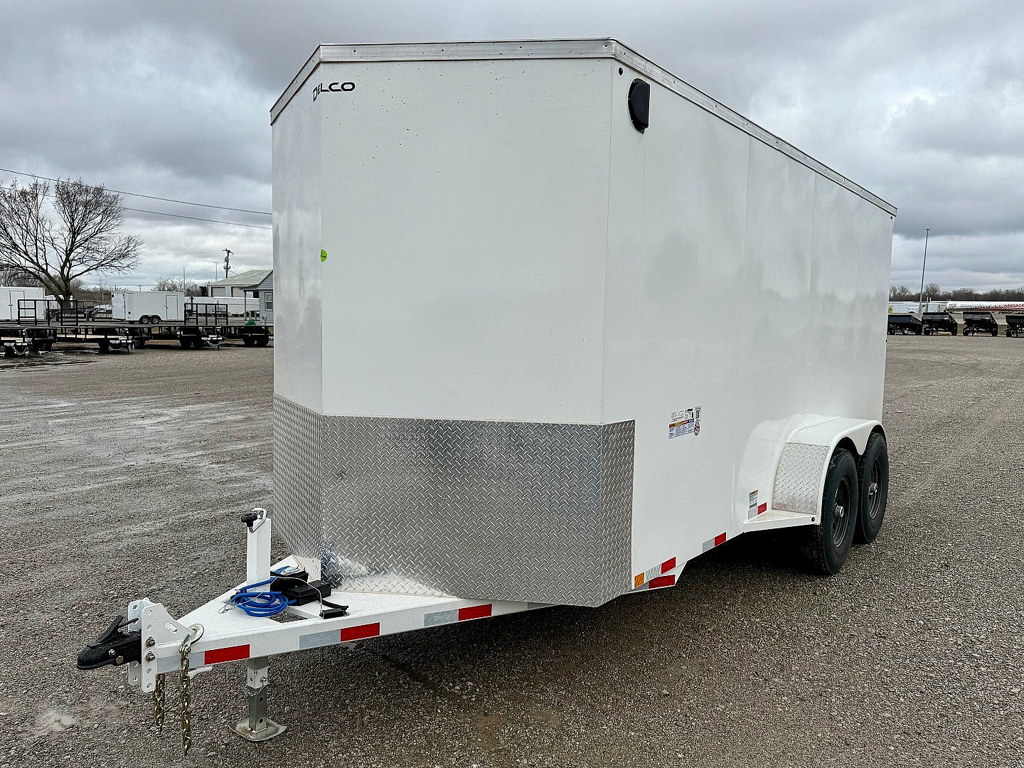 New 2025 Delco Trailers E716-14K All Steel Enclosed Trailer w/ Ramp Door