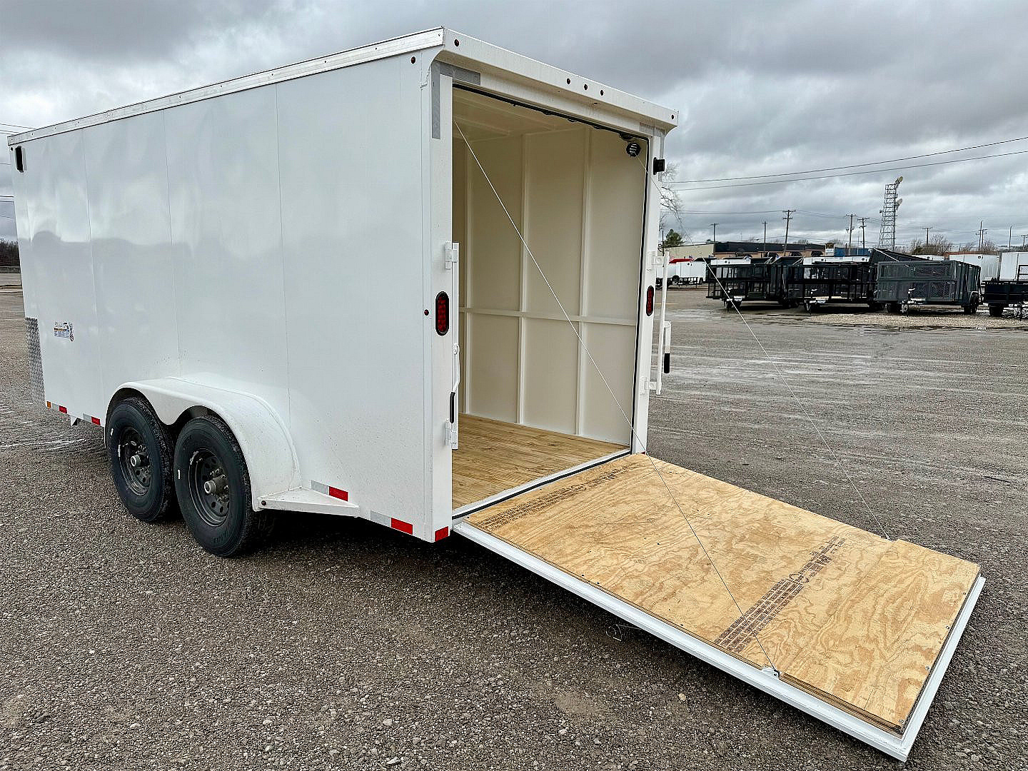 New 2025 Delco Trailers E716-14K All Steel Enclosed Trailer w/ Ramp Door