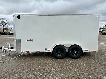New 2025 Delco Trailers E716-14K All Steel Enclosed Trailer w/ Ramp Door