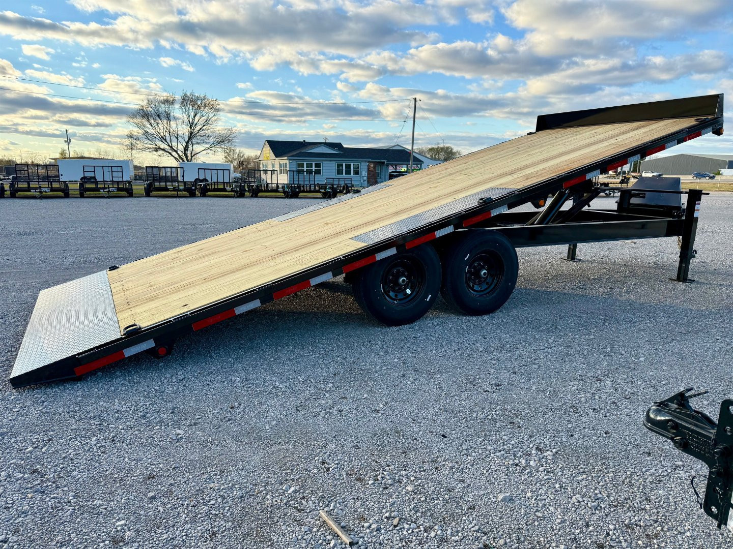 New 2026 Top Hat Trailers TD14-22x102 Deckover Power Tilt Trailer