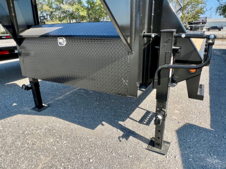 New 2026 Top Hat Trailers GN159-25x102 Flatbed Trailer w/ Jumbo Ramps & 14 Ply Tire Upg. (20' + 5')