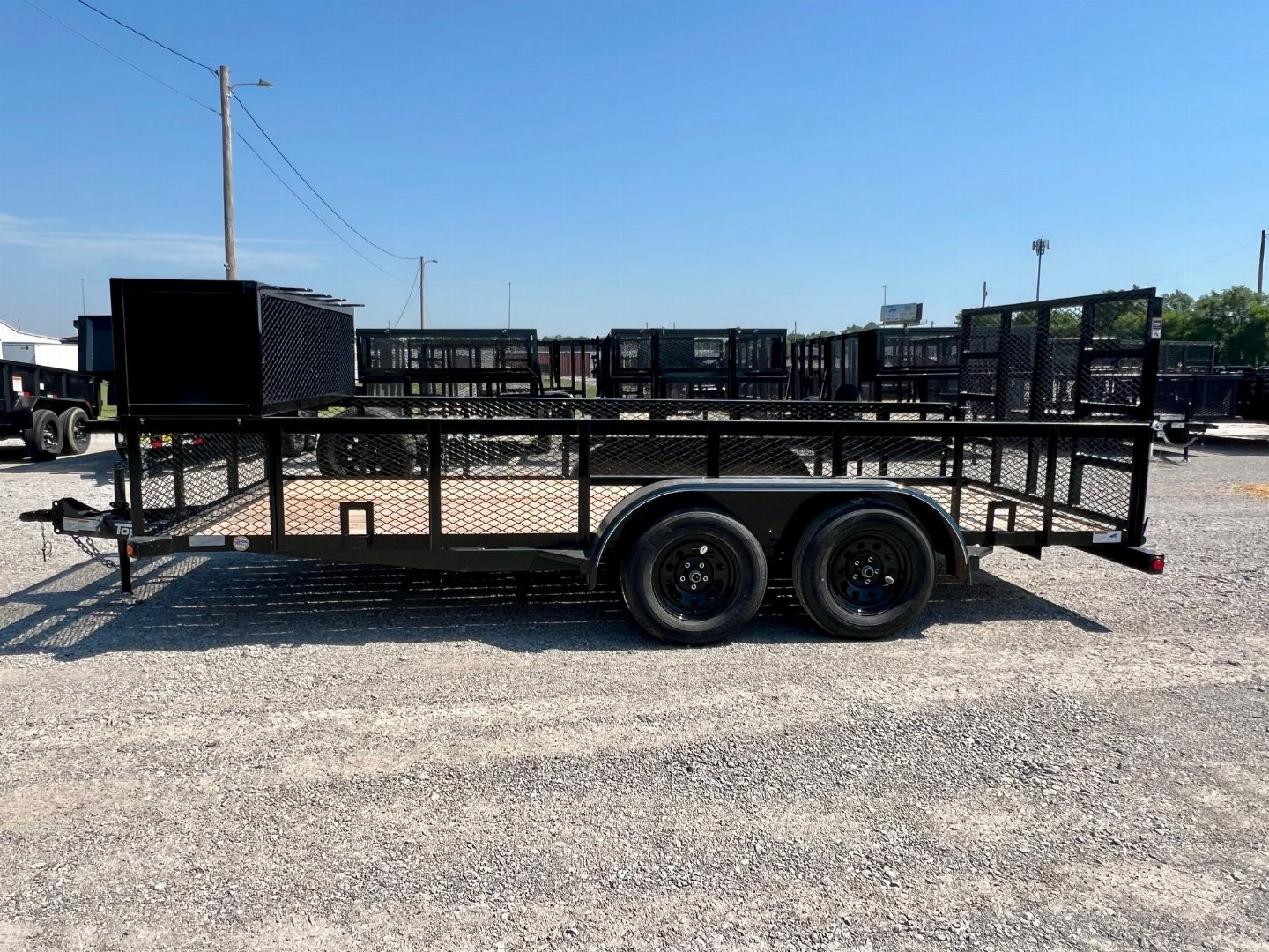 New 2026 Top Hat Trailers RX07-16x83 Landscape Trailer w/ 2' Tall Sides Enclosed w/ Exp. Metal