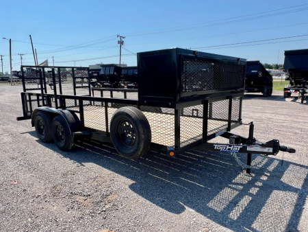 New 2026 Top Hat Trailers RX07-16x83 Landscape Trailer w/ 2' Tall Sides Enclosed w/ Exp. Metal