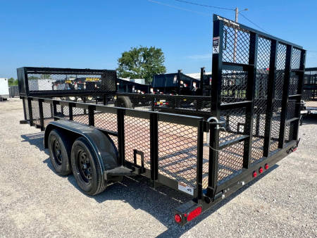 New 2026 Top Hat Trailers RX07-16x83 Landscape Trailer w/ 2' Tall Sides Enclosed w/ Exp. Metal