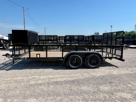 New 2026 Top Hat Trailers RX07-16x83 Landscape Trailer w/ 2' Tall Sides Enclosed w/ Exp. Metal