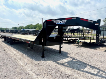 New 2024 Top Hat Trailers GN240-Super Singles Flatbed Trailer
