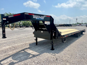 New 2024 Top Hat Trailers GN240-Super Singles Flatbed Trailer