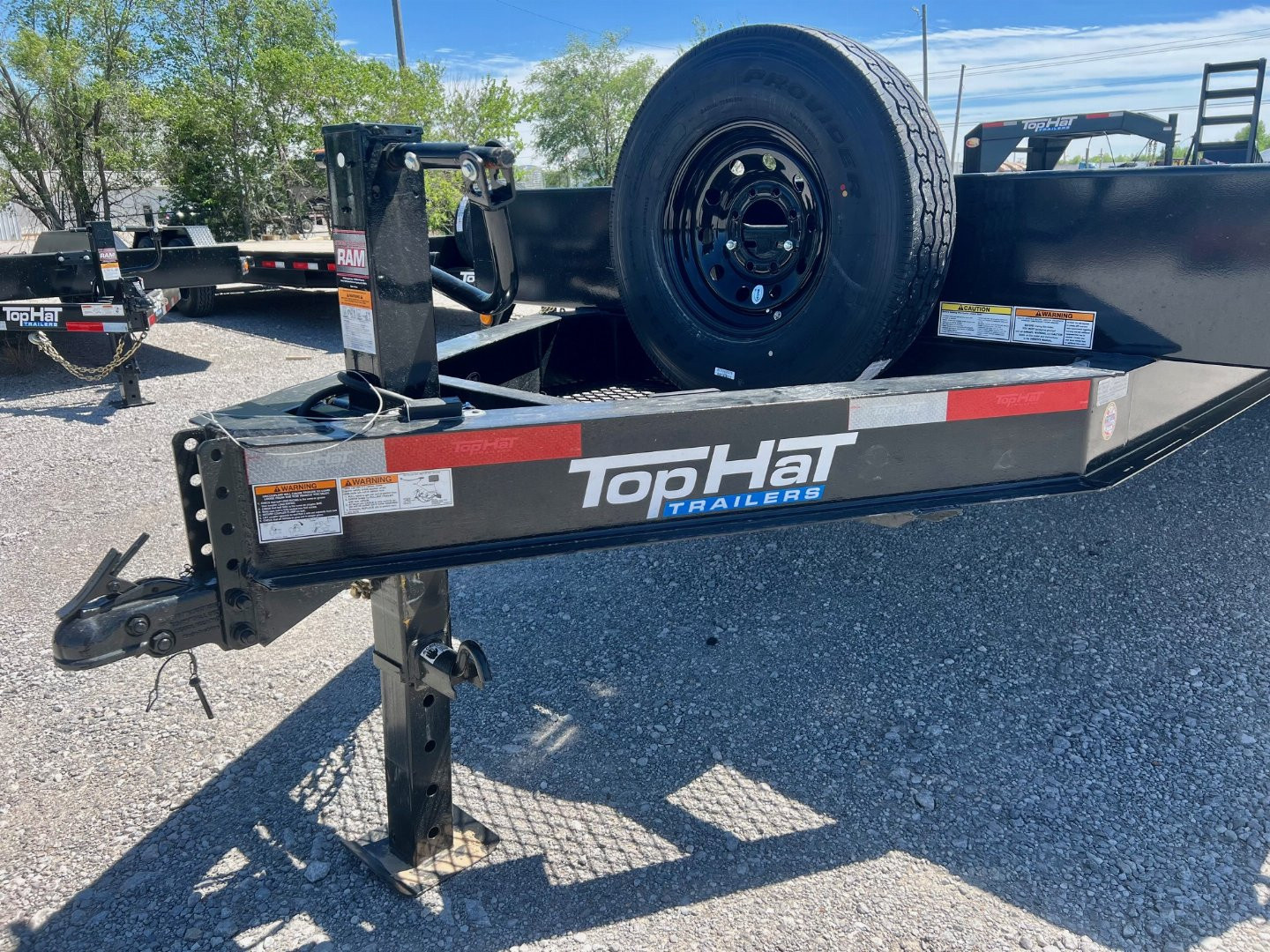 New 2026 Top Hat Trailers DO14-24x102 Flatbed Trailer w/ Standup Ramps & 14 Ply Tire Upg.