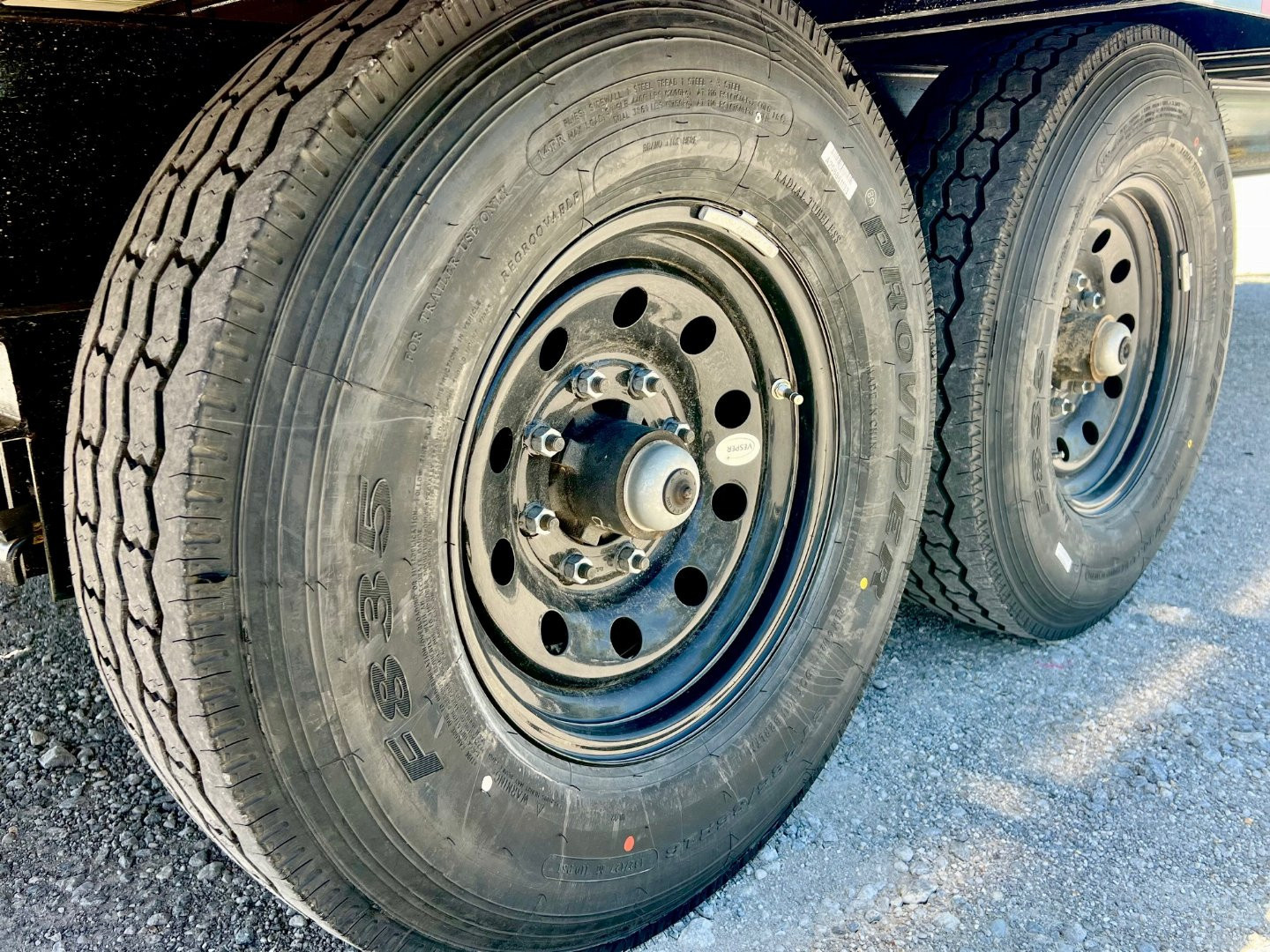 New 2026 Top Hat Trailers DO14-24x102 Flatbed Trailer w/ Standup Ramps & 14 Ply Tire Upg.