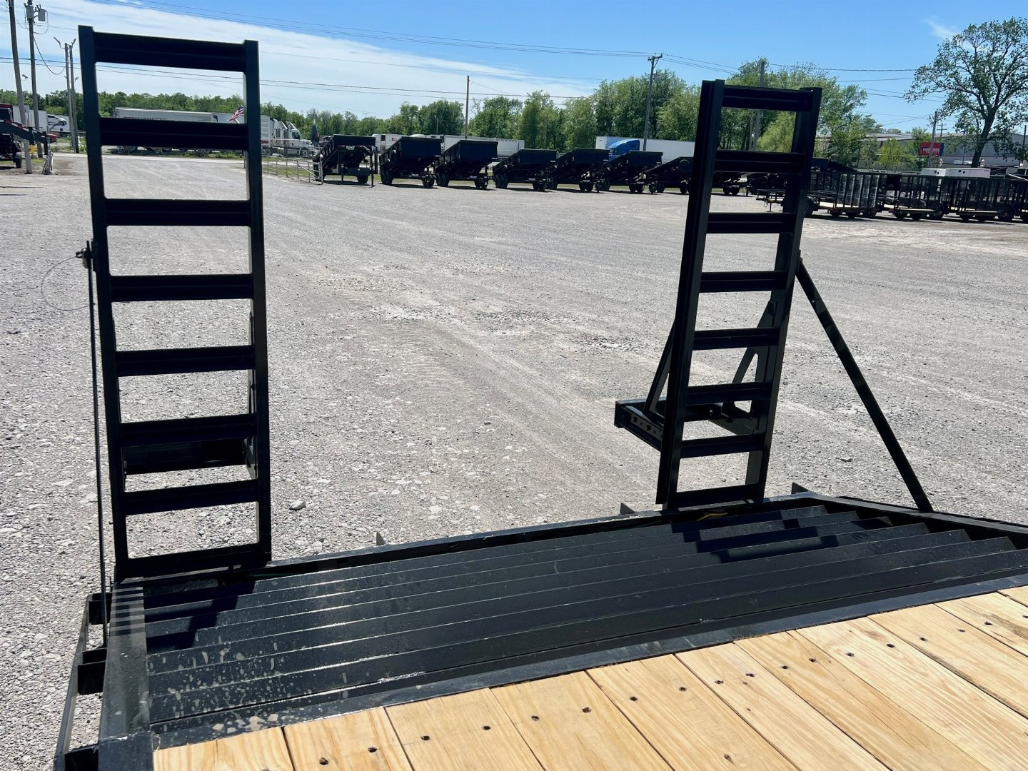 New 2026 Top Hat Trailers DO14-24x102 Flatbed Trailer w/ Standup Ramps & 14 Ply Tire Upg.