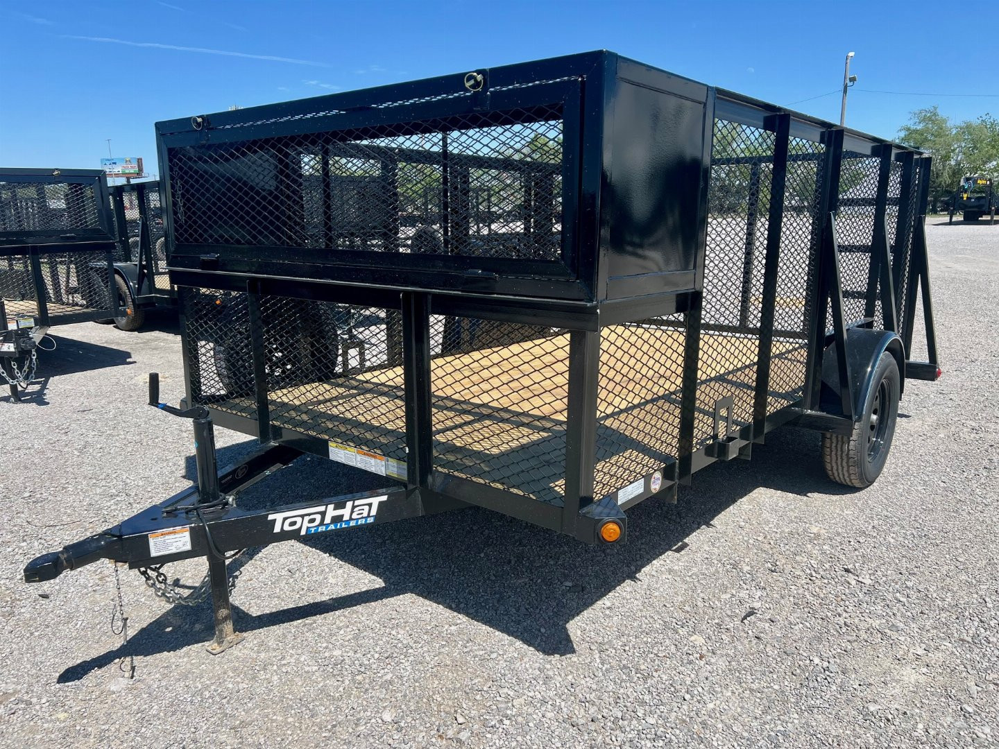 New 2024 Top Hat Trailers MLS12x83 Single Axle High Sided Landscape Trailer