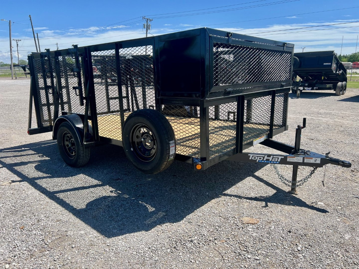 New 2024 Top Hat Trailers MLS12x83 Single Axle High Sided Landscape Trailer