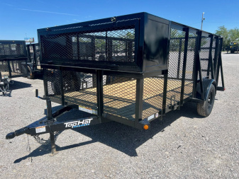 New 2024 Top Hat Trailers MLS12x83 Single Axle High Sided Landscape Trailer