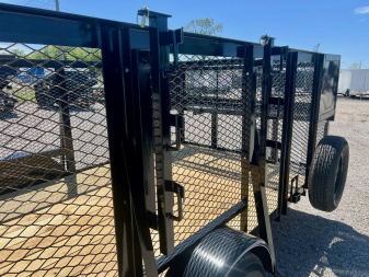 New 2024 Top Hat Trailers MLS12x83 Single Axle High Sided Landscape Trailer