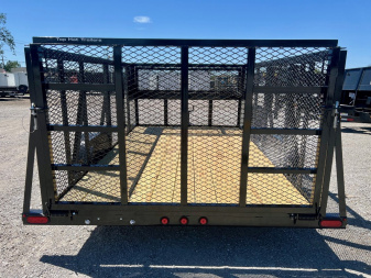 New 2024 Top Hat Trailers MLS12x83 Single Axle High Sided Landscape Trailer