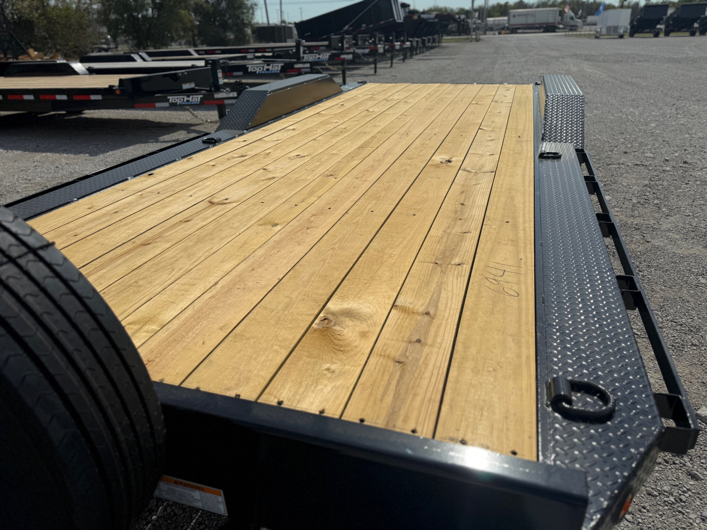 New 2026 Top Hat Trailers WD14-22x102 Equipment Trailer w/ Drive Over Fenders & 14 Ply Tire Upg.