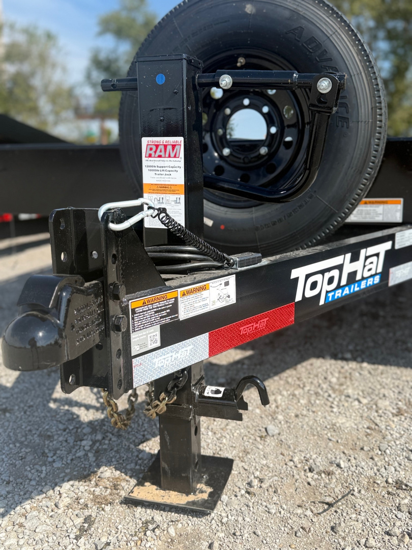New 2026 Top Hat Trailers WD14-22x102 Equipment Trailer w/ Drive Over Fenders & 14 Ply Tire Upg.