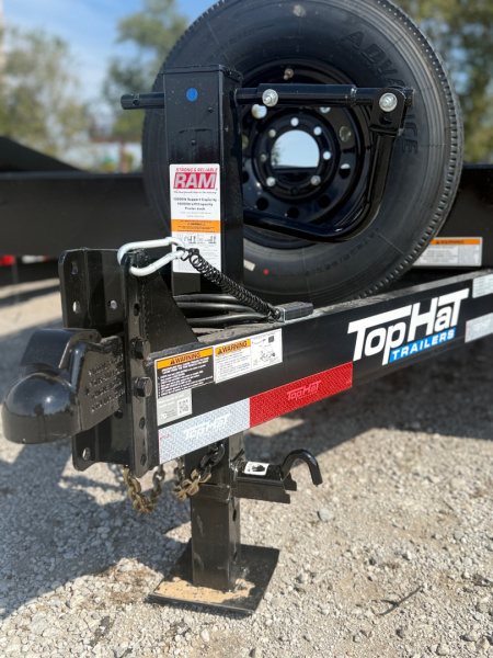 New 2026 Top Hat Trailers WD14-22x102 Equipment Trailer w/ Drive Over Fenders & 14 Ply Tire Upg.