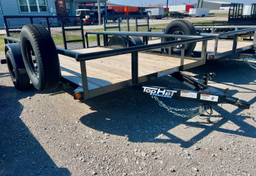 New 2024 Top Hat Trailers DSP12x77 Single Axle Utility Trailer