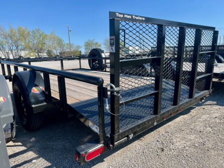 New 2025 Top Hat Trailers DSP12x77 Utility Trailer w/ Dovetail & 3' Gate