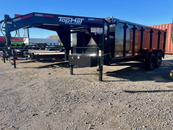 New 2024 TOP HAT TRAILERS GNDPX140-16x83 4' High Sided Dump Trailer
