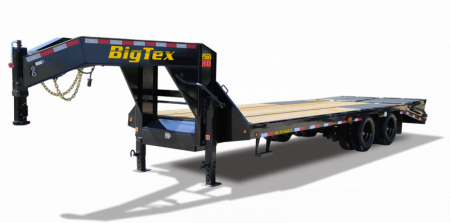 New 2026 BIG TEX TRAILERS 25GN-30D5A-MRBK Flatbed Trailer w/ 16 Ply Upgrade (25'+5')