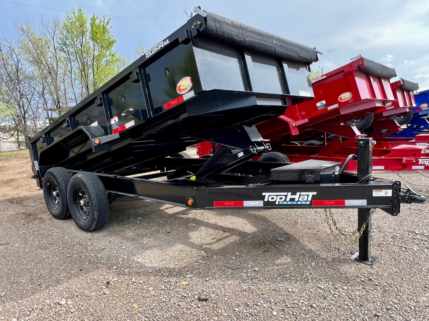 New 2025 TOP HAT TRAILERS 7x14 DPX 140 Dump Trailer w/ 14 Ply Upgrade