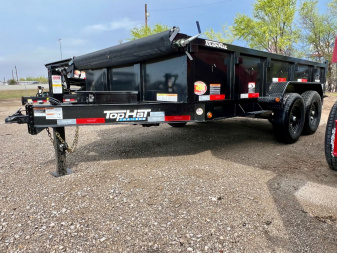 New 2025 TOP HAT TRAILERS 7x14 DPX 140 Dump Trailer w/ 14 Ply Upgrade