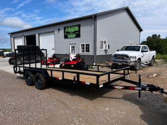 New 2025 H&H Trailers 82 X18' Rail Side 7k gvwr Utility Trailer
